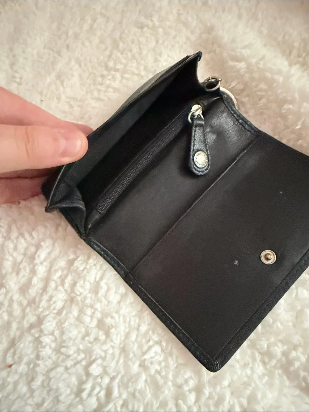 Coach Black Key Ring Card Holder Wallet